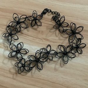Black Flower Choker Necklace